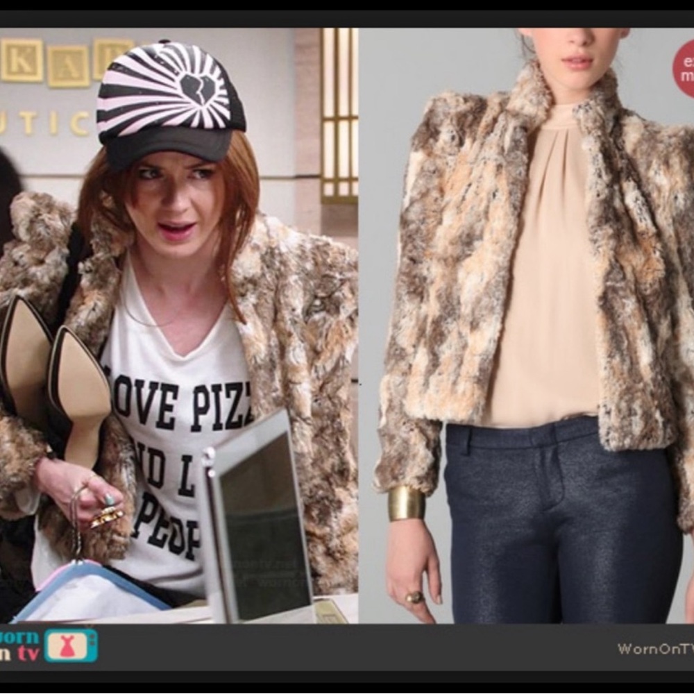 Alice+Olivia Faux Fur Jacket
